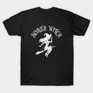 Sober Witch, Funny Halloween Addiction Recovery T-Shirt